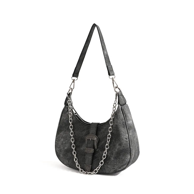 Mala Crescent Underarm com Corrente