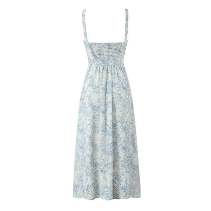 Vestido Midi Boho Floral com Alças