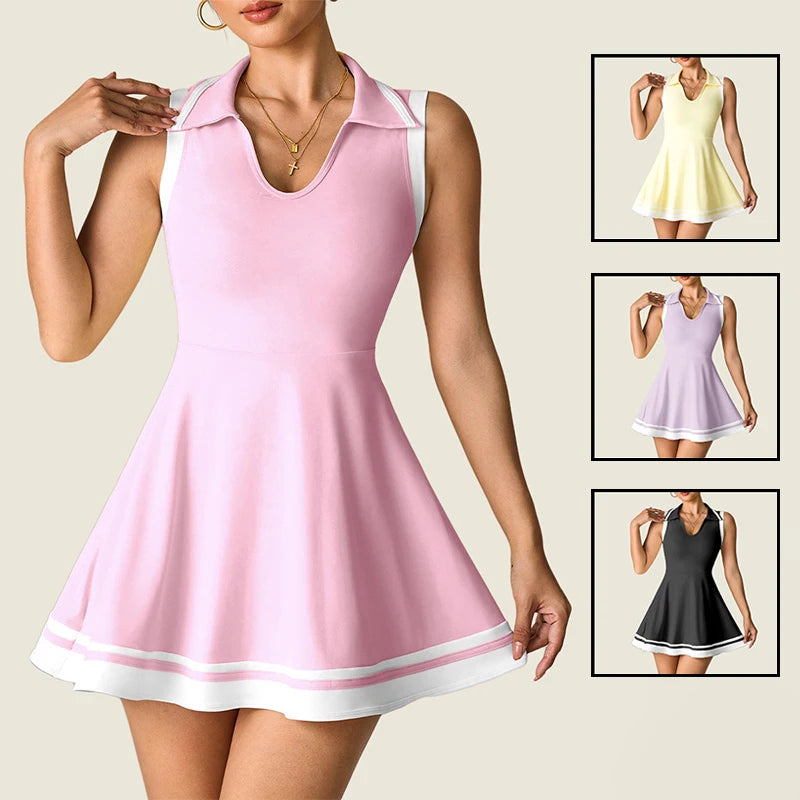 Vestido de Ténis com Calções Incorporados
