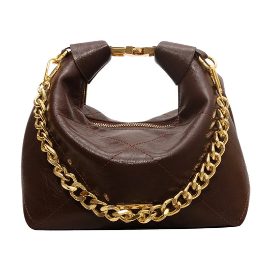 Mala Hobo Retro com Corrente Dourada