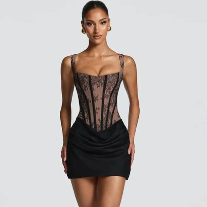 Vestido Mini Corset com Amarração