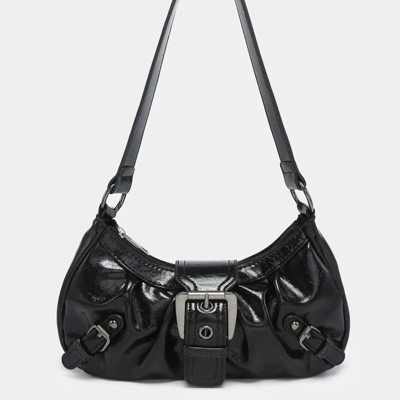 2025 Spring Hot Selling Maillard Style Retro Style Small Bag Spicy Girl Y2K Wasteland Style Vintage Leather Shoulder Armpit Bag