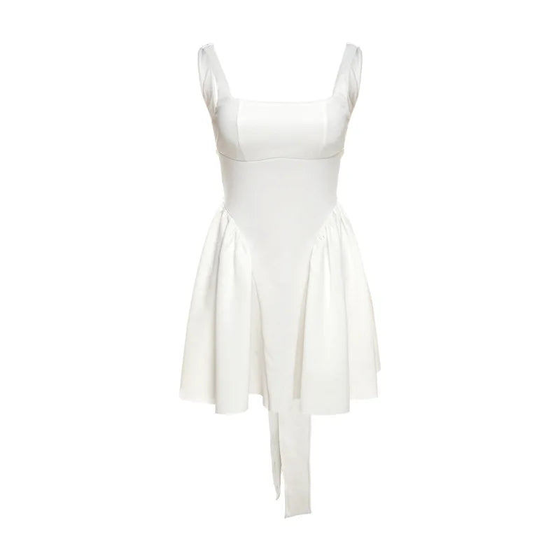 Vestido Mini A-Line Costas Abertas