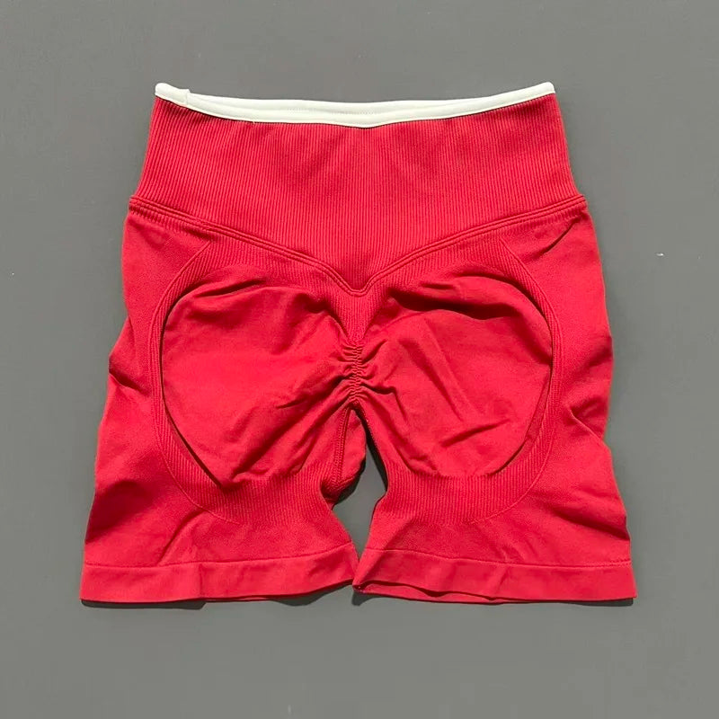 Calções Scrunch Seamless Cintura Alta