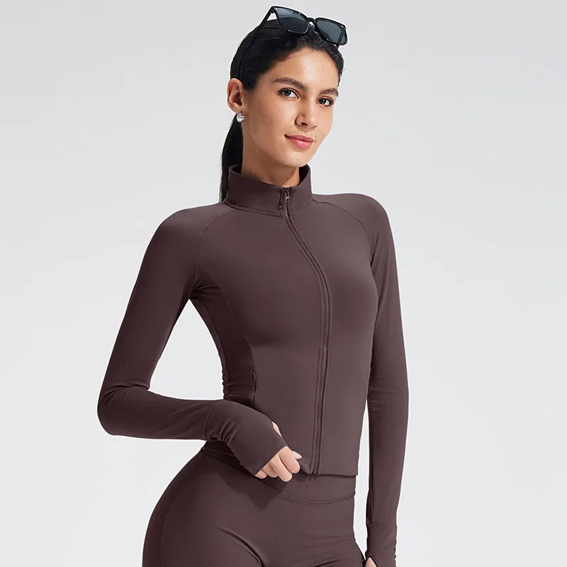 Casaco Desportivo Gola Alta com Zip