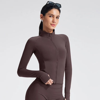 Casaco Desportivo Gola Alta com Zip