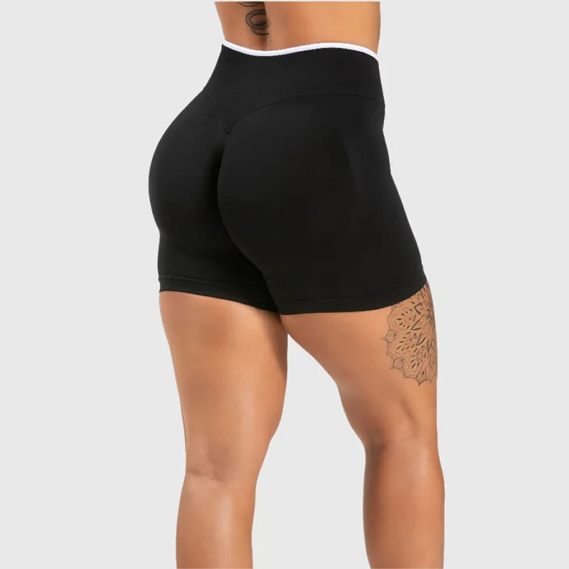 Calções Scrunch Seamless Cintura Alta