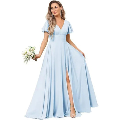 Vestido Maxi Chiffon Ombro a Descoberto