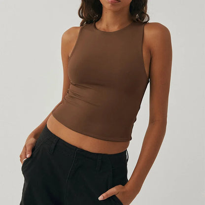 Top Sem Mangas Ajustado Racerback
