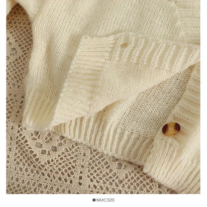 Cardigan de Malha com Flores Coloridas