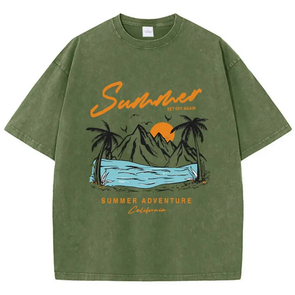 T-Shirt Oversized Algodão Lavado