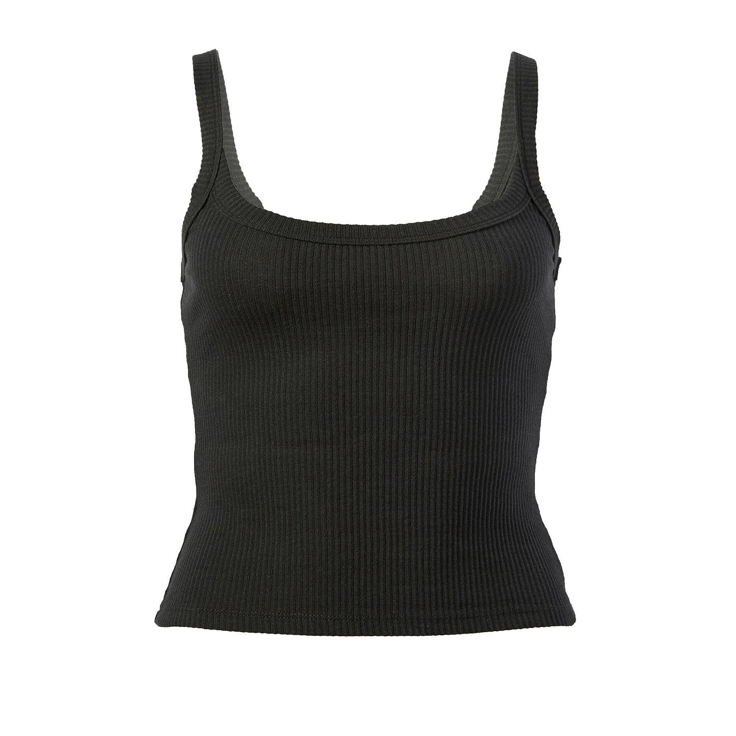 Top cropped sem mangas cinzento escuro vista frontal – Trivelle