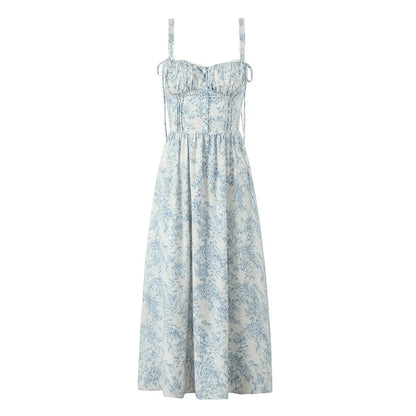 Vestido Midi Boho Floral com Alças