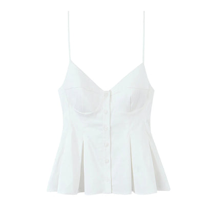 Camisola Poplin Às Riscas com Costas Abertas