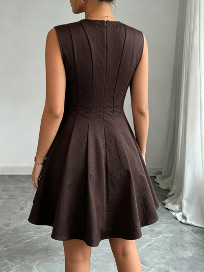 Vestido Mini A-Line Sem Mangas