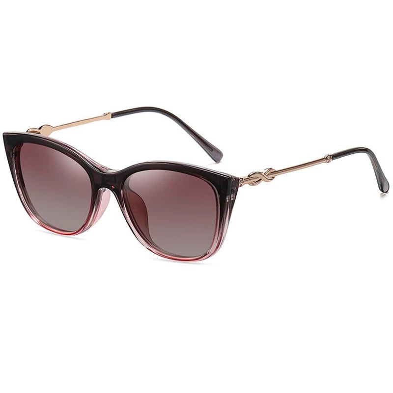 Óculos Cat Eye com Clip-On Magnético