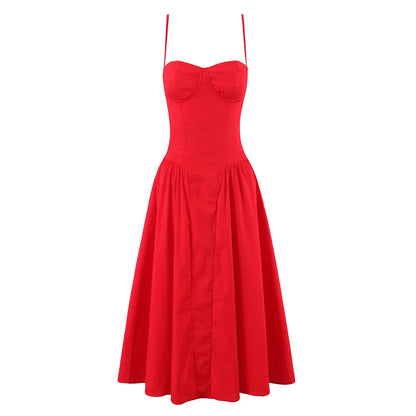 Vestido Midi Linha A com Alças