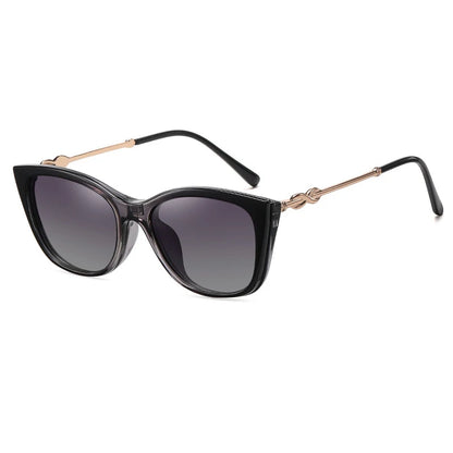 Óculos Cat Eye com Clip-On Magnético