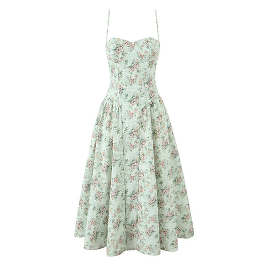 Vestido Midi Linha A com Alças