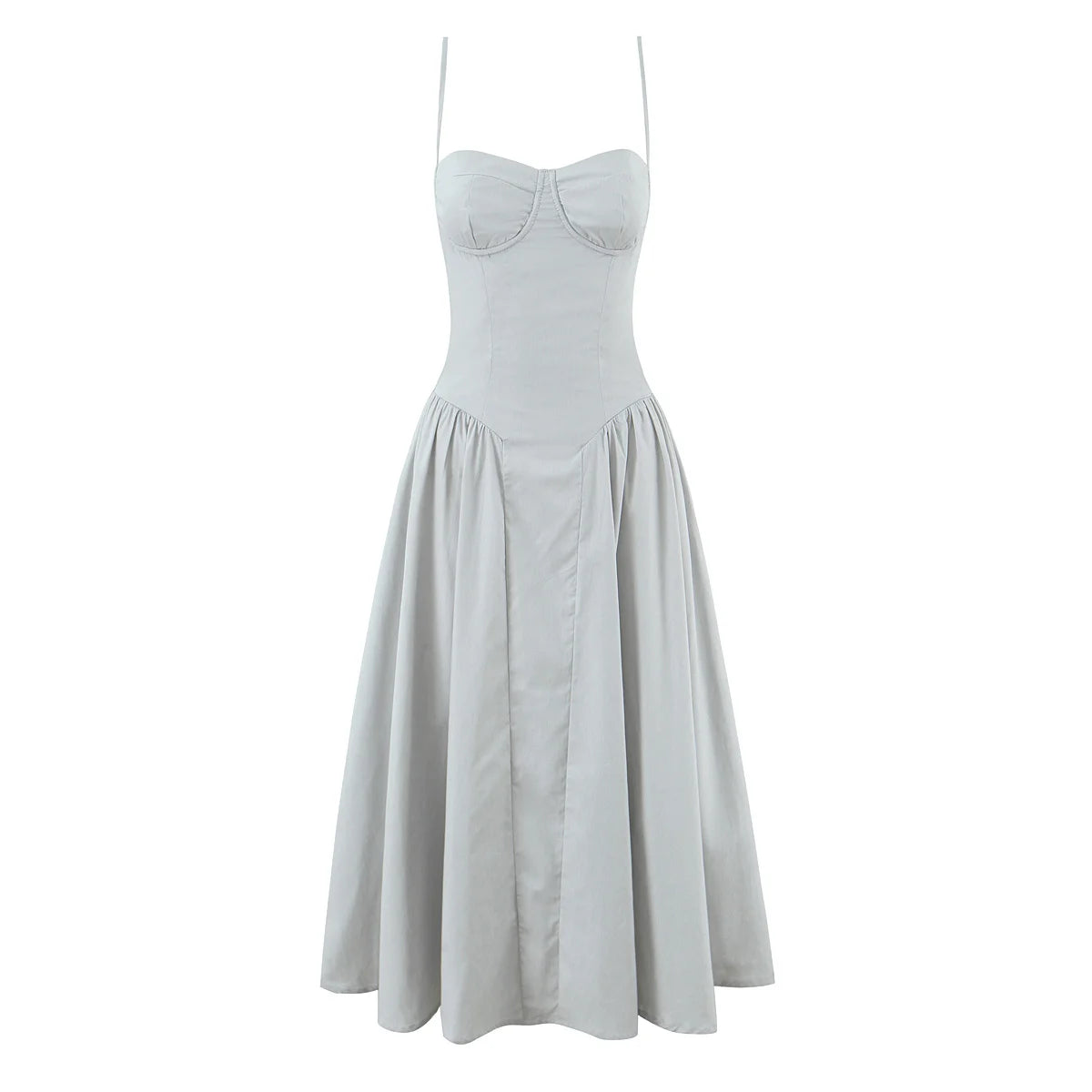 Vestido Midi Linha A com Alças