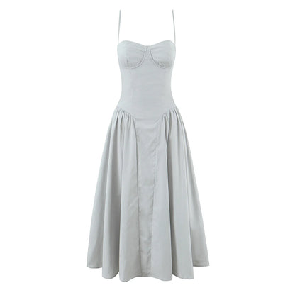 Vestido Midi Linha A com Alças